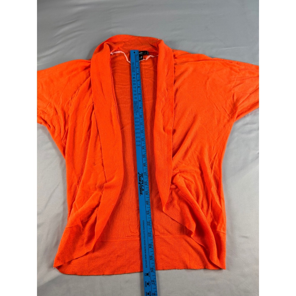 Mossimo Womens Orange Open Front Cardigan Sweater Short Sleeve Size L NEW - Picture 4 of 10